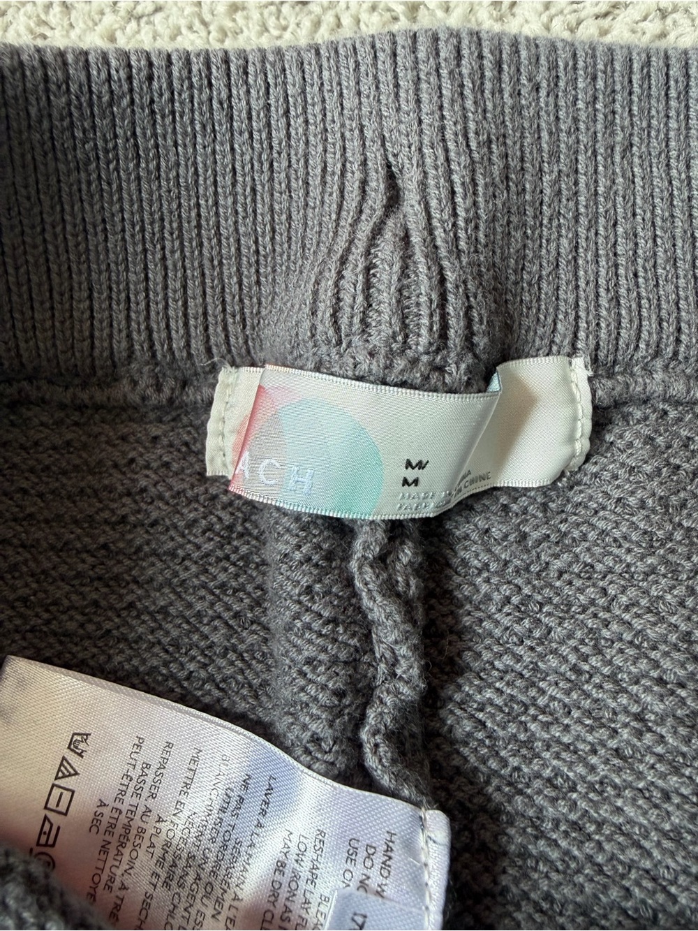 Free People Beach Gray Knit Sweatpants Size Medium - Picture 4 of 6